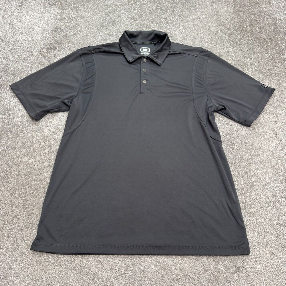 Ogio Performance Golf Polo Shirt Mens XL Gray Short Sleeve Stretch Activewear
